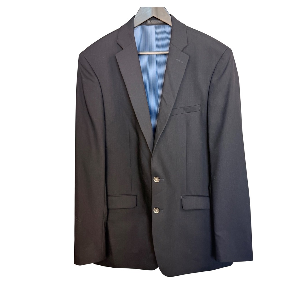 Calvin Klein Mens Blazer 44L Extreme Slim Fit Wool Blend Charcoal Black NWOT